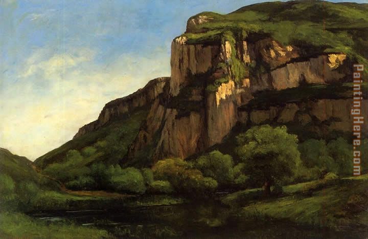 Rocks at Mouthier painting - Gustave Courbet Rocks at Mouthier art painting